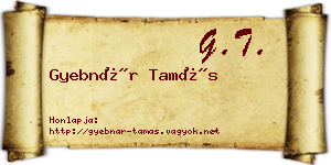 Gyebnár Tamás névjegykártya